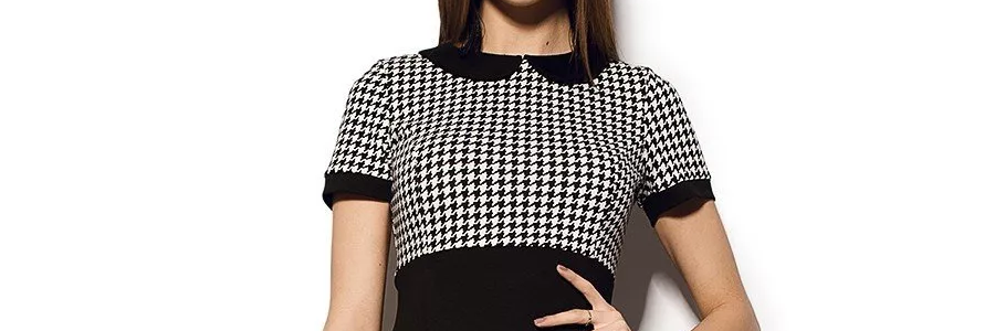 жакет из ткани в чёрную гусиную лапку Клетка куриная лапка