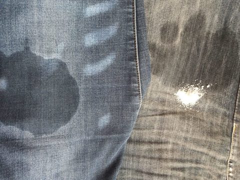 Как убрать чернила с джинсов