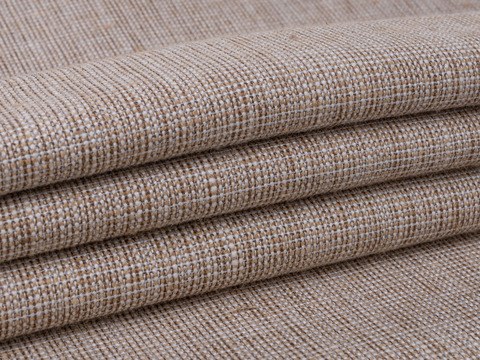 Бежевая ткань под лён из полиэстера и хлопка