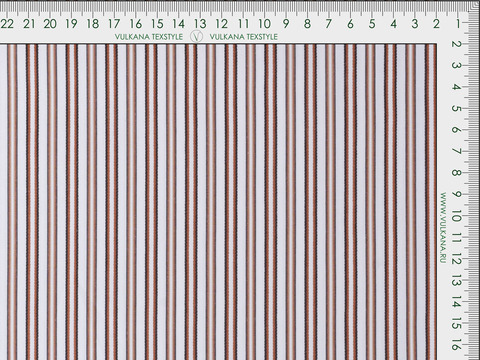 Поплин полоска ЗАРАНО МОККА из поликоттона - коричневый