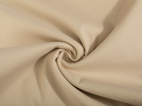 Ткань цвета топлёного молока из хлопка полиэстера вискозы и лайкры