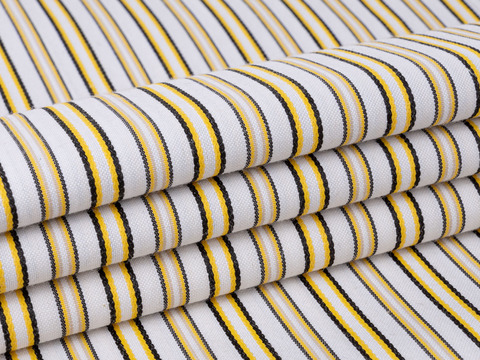 Поплин полоска ЗАРАНО МОККА из поликоттона - бежевый