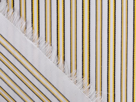 Поплин полоска ЗАРАНО МОККА из поликоттона - бежевый