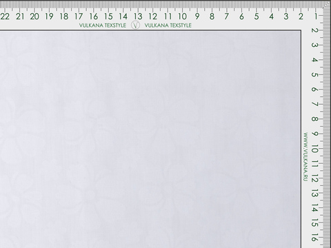 Лёгкая белая ткань с цветочным орнаментом из полиэстера и хлопка