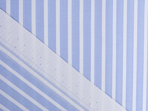 Полоска поплин ЗАРАНО ПАУДЕР из поликоттона - синий