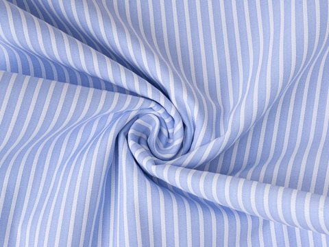 Полоска поплин ЗАРАНО ПАУДЕР из поликоттона - синий