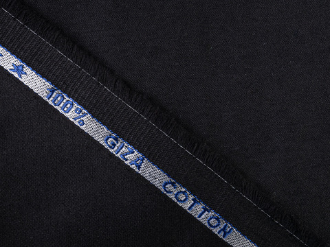 Сатин насыщенного чёрного цвета из хлопка