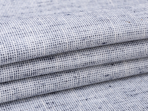 Имитация льна ДЖОН ЛИНЕН из поликоттона - синий