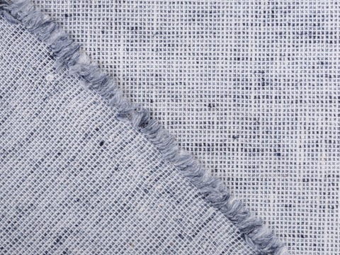 Имитация льна ДЖОН ЛИНЕН из поликоттона - синий