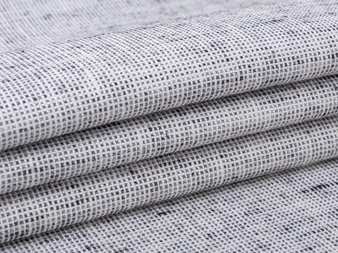 Имитация льна ДЖОН ЛИНЕН из поликоттона - черный