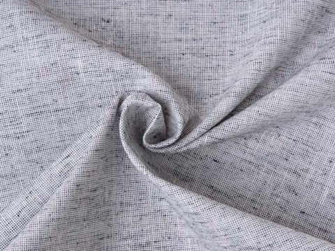 Имитация льна ДЖОН ЛИНЕН из поликоттона - черный