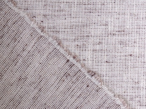 Имитация льна ДЖОН ЛИНЕН из поликоттона - кофе