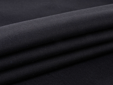 Однотонная чёрная хлопковая ткань