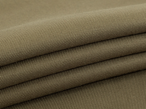 Однотонная ткань цвета бежево-серого хаки из хлопка полиэстера вискозы и лайкры