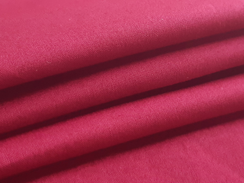 Ярко-красная однотонная ткань хлопок с лайкрой