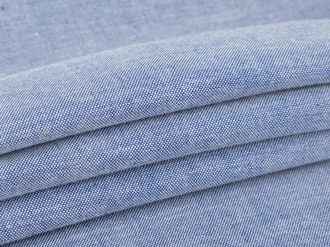 Оксфорд СТРЕЙЧ из поликоттона - голубой