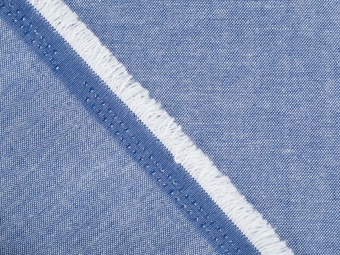 Оксфорд СТРЕЙЧ из поликоттона - голубой