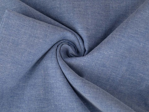 Оксфорд СТРЕЙЧ из поликоттона - голубой