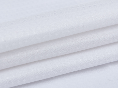 Однотонная тонкая хлопковая белая ткань добби