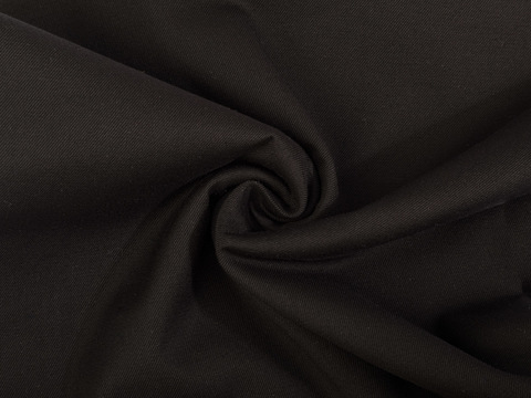 Чёрная костюмная ткань из хлопка полиэстера вискозы и лайкры