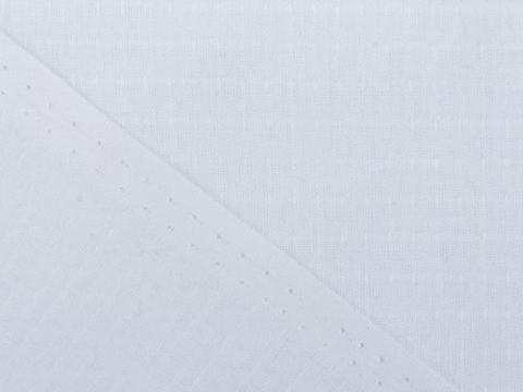 Однотонная тонкая хлопковая белая ткань добби