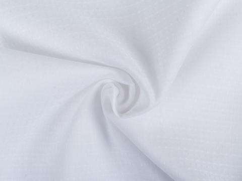 Однотонная тонкая хлопковая белая ткань добби