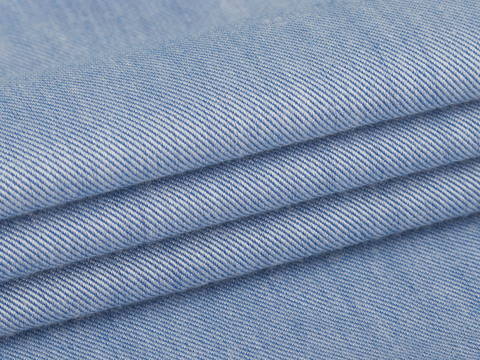 Пестротканая насыщенная синяя ткань из хлопка и вискозы