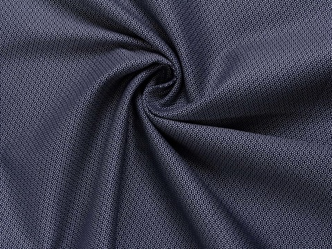 Ткань в мелкий белый цветочек на синем фоне хлопок