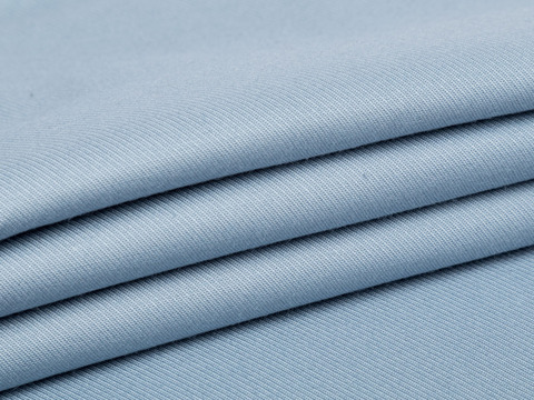 Однотонная ткань серо-голубого цвета из хлопка