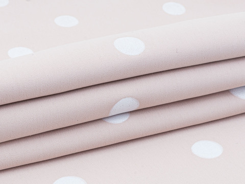 Поплин принт горошек МАСТЕР ПОЛЬКА из полиэстера - розовый