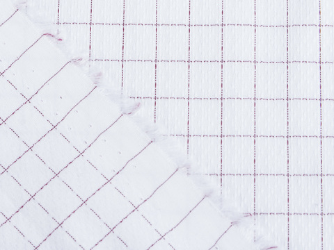 Жаккард рубашечный в клетку МАЙНДФУЛ - бордовый