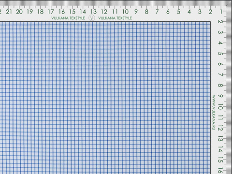 Поплин КУЛТЕКС из поликоттона - белый-голубой