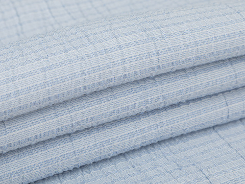 Жатка в полоску ХАРМОНИКА из поликоттона - голубой