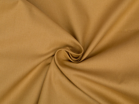Однотонная ткань карамельного цвета из хлопка