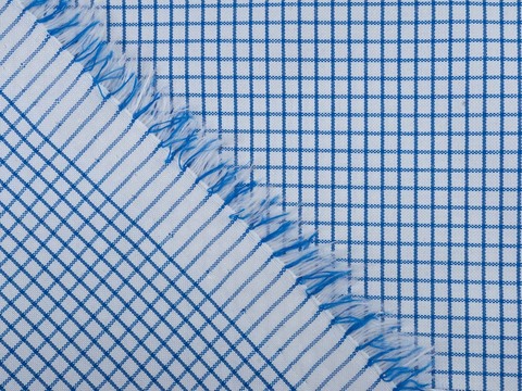 Поплин КУЛТЕКС из поликоттона - белый-голубой