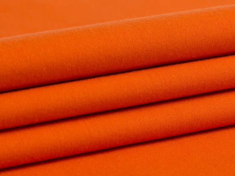 Ярко-оранжевый поплин из полиэстера и хлопка