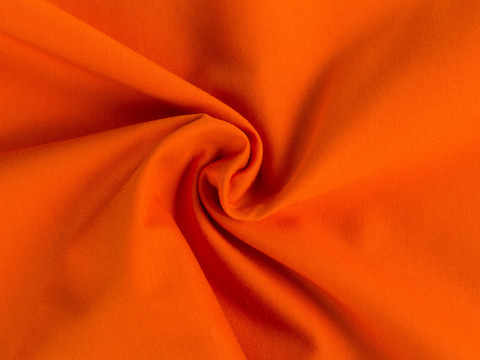 Ярко-оранжевый поплин из полиэстера и хлопка