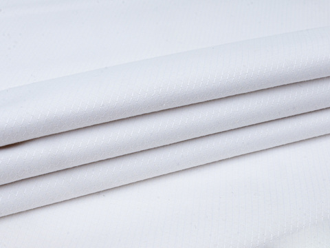 Однотонная белая ткань KOOLTEX из хлопка и полиэстера