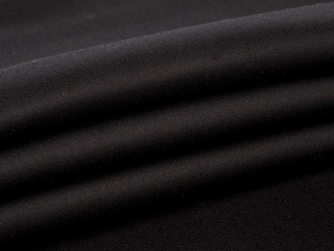 Сатин стрейч ОРИГАМИ из поликоттона - черный