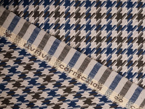 Гусиная лапка ТУСАДС из поливискозы - бежевый-коричневый