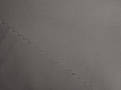 Однотонная лёгкая ткань серого цвета из полиэстера хлопка и эластана