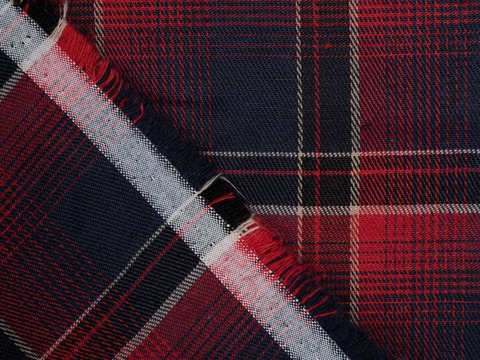 Фланель ХУНГАМА рисайкл- синий-красный