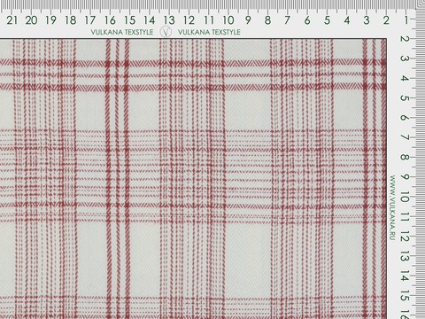 Елочка МАЛБЕРРИ из поливискозы - кремовый-красный