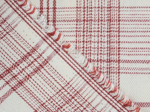 Елочка МАЛБЕРРИ из поливискозы - кремовый-красный