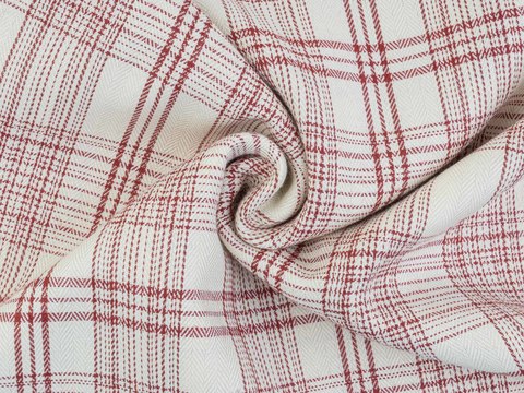 Елочка МАЛБЕРРИ из поливискозы - кремовый-красный