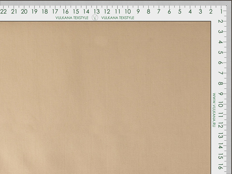 Однотонная ткань бежевого цвета из хлопка и лайкры