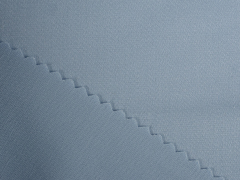 Однотонная ткань небесно-синего цвета из хлопка и лайкры