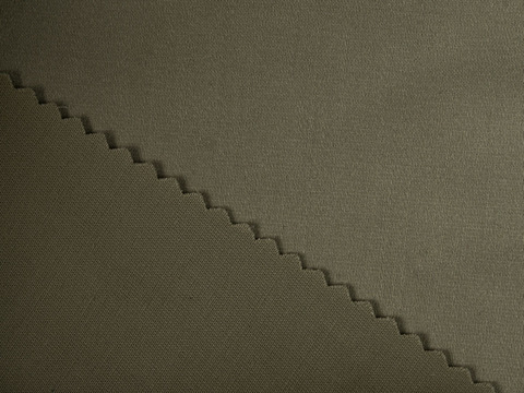 Однотонная ткань фисташкового цвета из хлопка и лайкры