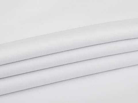 Однотонная белая ткань из полиэстера и хлопка