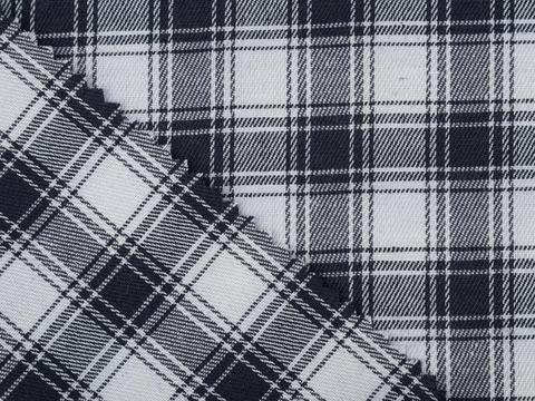 Фланель ХУНГАМА из поликоттона - синий-белый